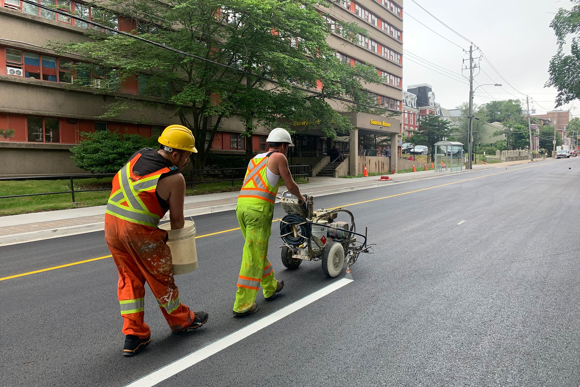 Line Painting Crew in City