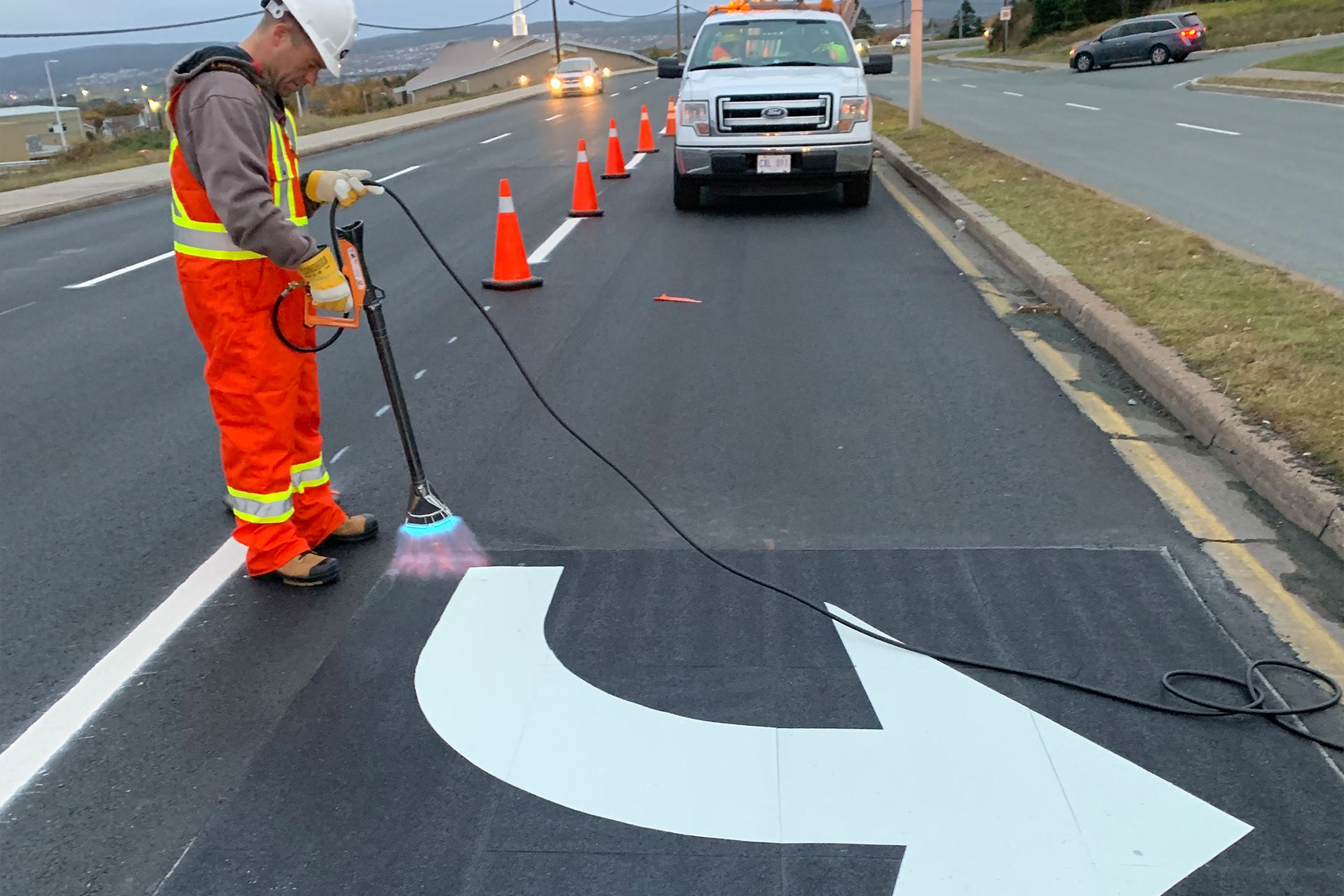 Thermoplastic Markings Crew at Work