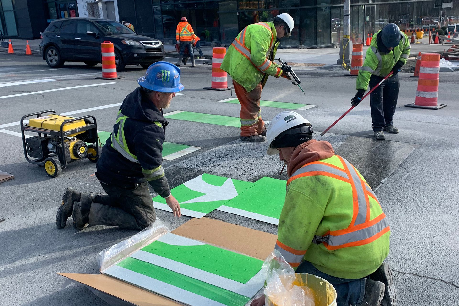 Thermoplastic Markings Crew at Work